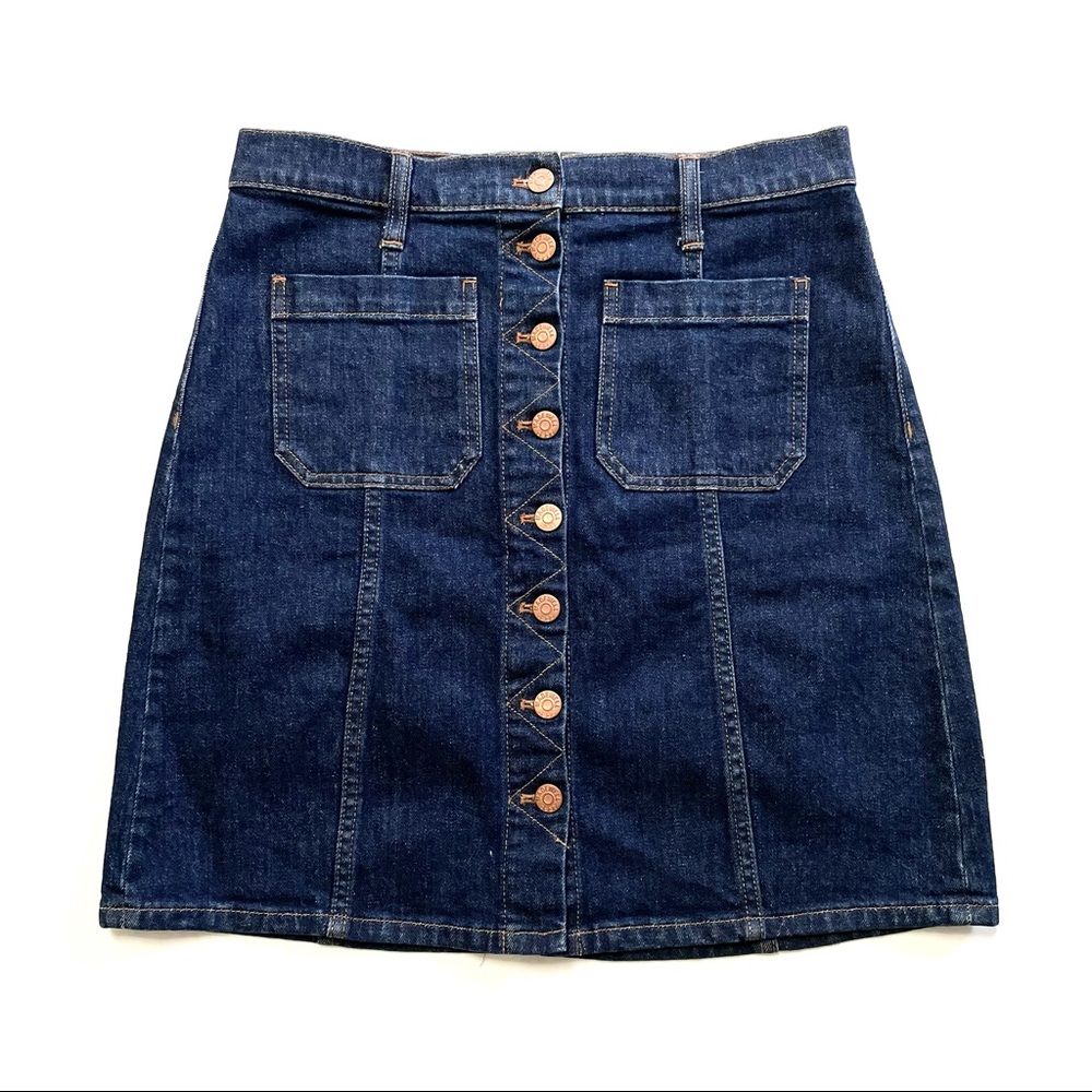 Madewell Denim Button Down Skirt